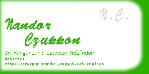 nandor czuppon business card